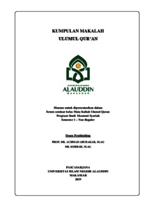 Kumpulan Makalah Ulumul Qur'an - Repositori UIN Alauddin Makassar